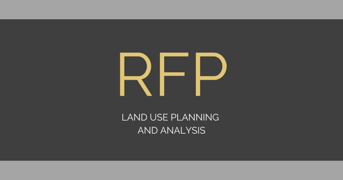 RFP: Land Use Planning and Analysis - Goldbelt, Inc.